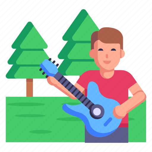 Guitar player, guitarist, musician, guitar boy, cellist icon - Download on Iconfinder