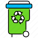 garbage, can, recycle, eco, green, waste, bin