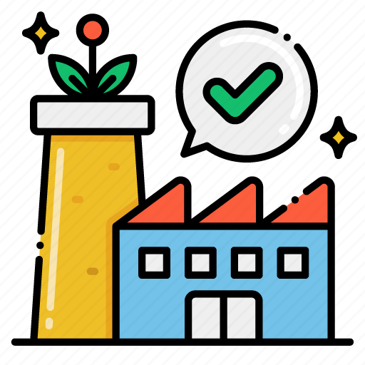 Green environment, green factory, factory, industrial, production, industry, manufacture icon - Download on Iconfinder