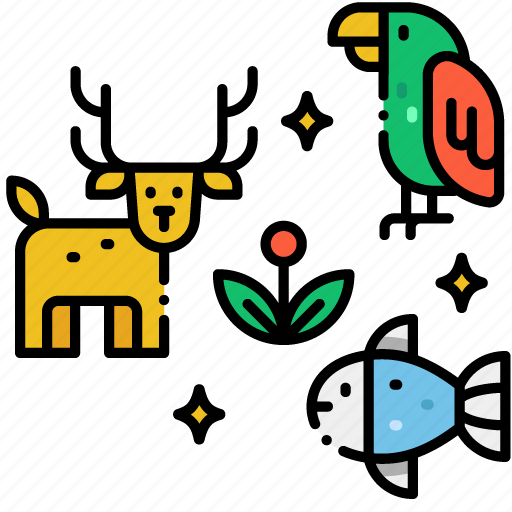 Deer, bird, fish, nature, plant, flower icon - Download on Iconfinder