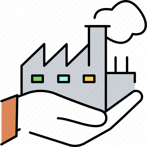 Industry, sdg, factory, hand icon - Download on Iconfinder