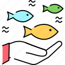 sdg, fish, below, water, hand 