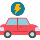electric, car, eco, ecology, green, vehicle, icon