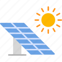 solar, panel, clean, energy, renewable, sustainable, thin, line, icon