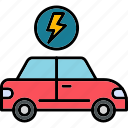 electric, car, eco, ecology, green, vehicle, icon