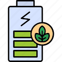 green, battery, ecology, energy, environment, plant, power, icon