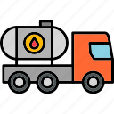 oil, tank, delivery, fuel, tanker, transport, truck, icon