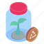 eco bottle, plant recycling jar, lab recycling, botanical recycling, plant jar 