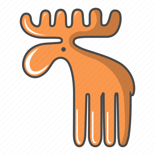 Animal, cartoon, deer, elk, nature, silhouette, wild icon - Download on Iconfinder