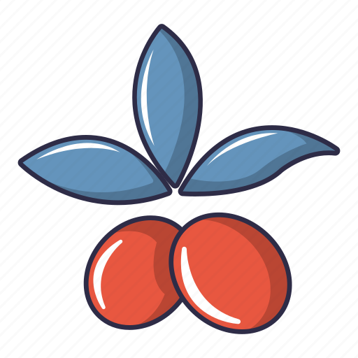 Cartoon, cranberries, food, fruit, leaf, logo, nature icon - Download on Iconfinder