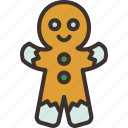 gingerbread, cookie, pastry, baked, homemade