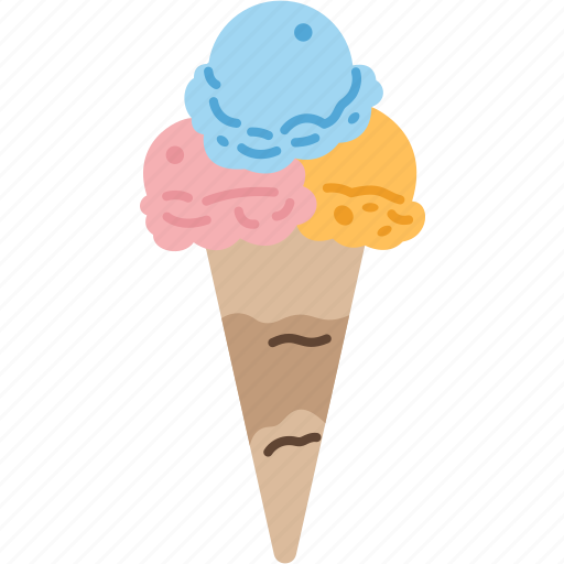 Ice, cream, cone, flavor, summer icon - Download on Iconfinder