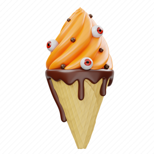 Ice, ice cream, sweet, cone, halloween, ice cream cone, spooky icon - Download on Iconfinder