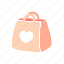 bag, gift, heart, present, purse, valentine, wallet