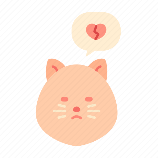 Animal, broken, cat, emoji, heart, love, unhappy icon - Download on Iconfinder