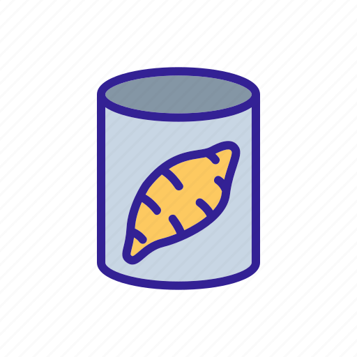 Batata, boiled, can, fried, potato, sweet, tin icon - Download on Iconfinder