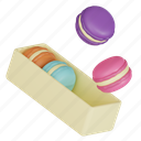 colorful macarons, 3d macarons, sweet icon, dessert design, bakery illustration, pastry clipart 