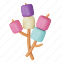 colorful marshmallow, 3d sweets, candy icon, dessert food, gourmet treat, pastel colors