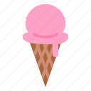 ice, cream, cone, sweet, dessert