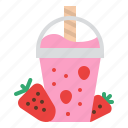 strawberry, smoothie, sweet, drink