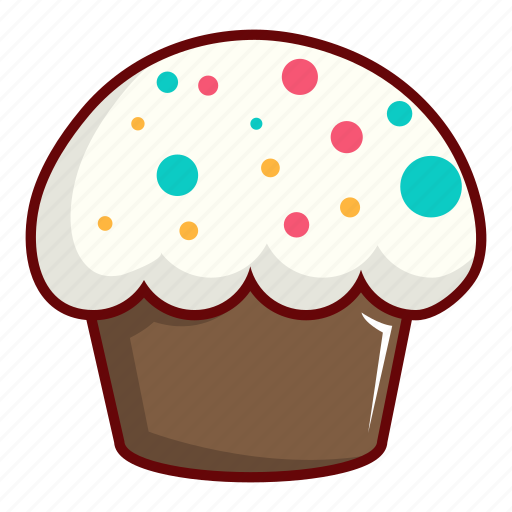 Cake, cartoon, cupcake, day, dessert, sweet, white icon - Download on Iconfinder