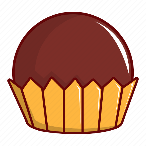 Cake, cartoon, chocolate, dessert, muffin, small, sweet icon - Download on Iconfinder