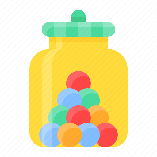 Bubble gum, candy, jar, sugar, sweet, sweets icon - Download on Iconfinder