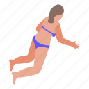 woman, swimsuit, isometric