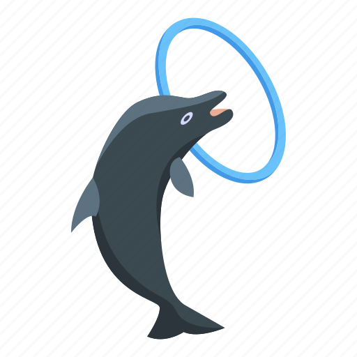 Dolphin, ring, isometric icon - Download on Iconfinder