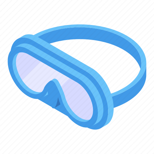 Swimming, goggles, isometric icon - Download on Iconfinder