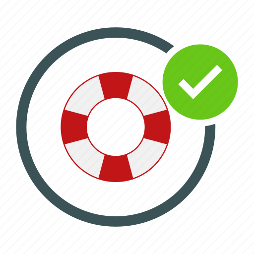 Allowed, float, life, ok, safety, saver, tick icon - Download on Iconfinder