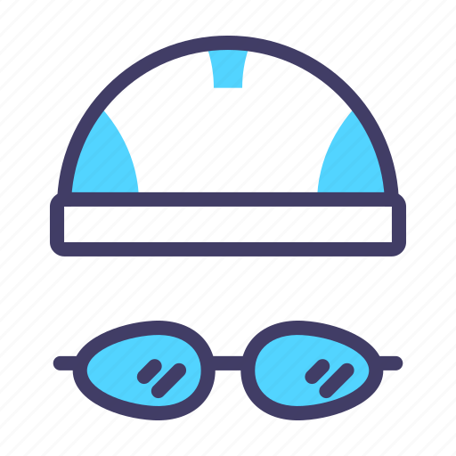 Cap, goggles, swimming, water icon - Download on Iconfinder