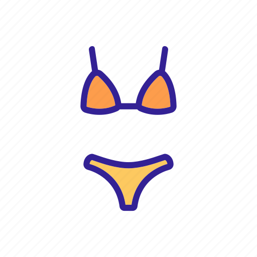 Bikini, clothes, female, glamor, plain, swimsuit, woman icon - Download on Iconfinder