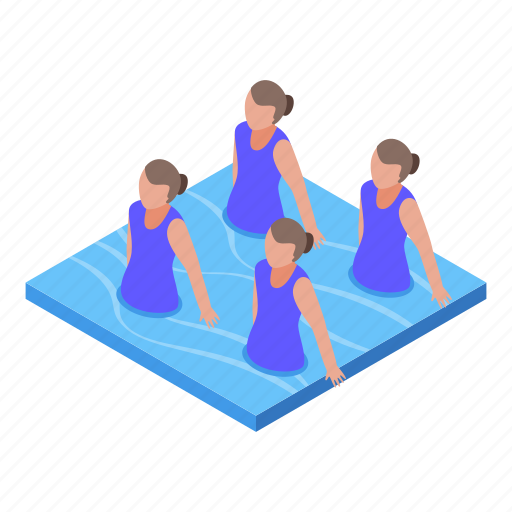 Synchronized, swimming, aerobic, isometric icon - Download on Iconfinder