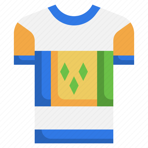 St, vincent, and, the, grenadines, tshirt, flags icon - Download on Iconfinder