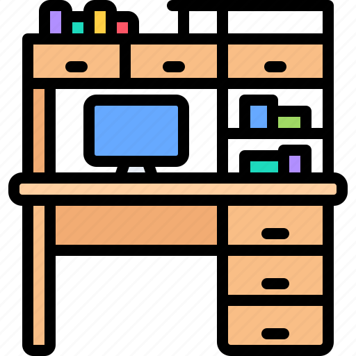 Table, computer, desk, furniture, interior, shop icon - Download on Iconfinder