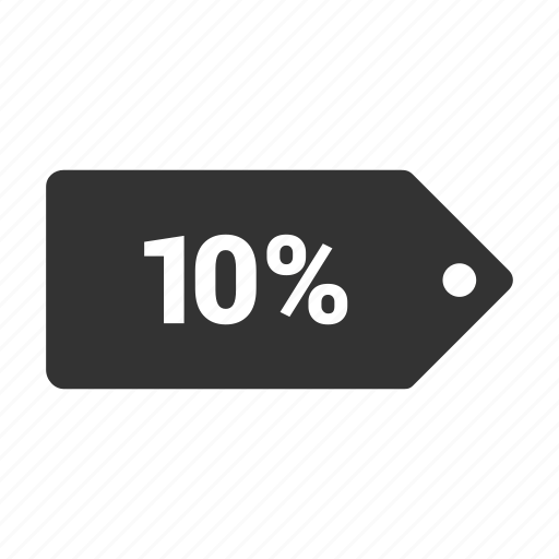 Discount, offer, sale, tag, coupen, pricing, ten percent icon - Download on Iconfinder