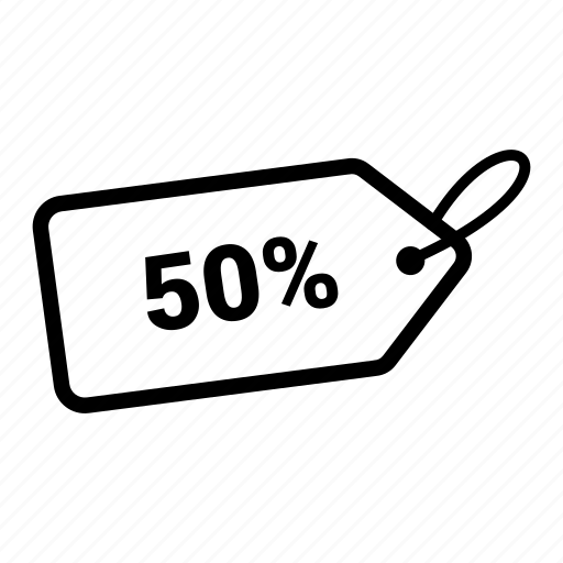 Discount, offer, sale, tag, coupen, fifty percent, pricing icon - Download on Iconfinder