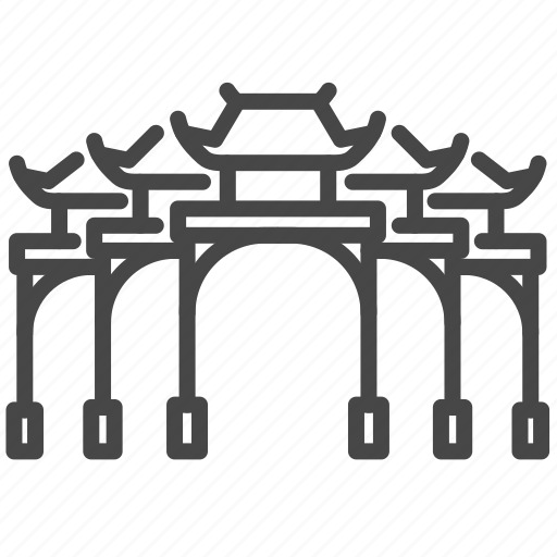 Gate, hsing tian kong, landmark, liberty square, paifang, taipei, taiwan icon - Download on Iconfinder