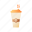 hot coffee, to go, disposable cup, fastfood 