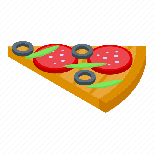 Slice, pizza, isometric icon - Download on Iconfinder