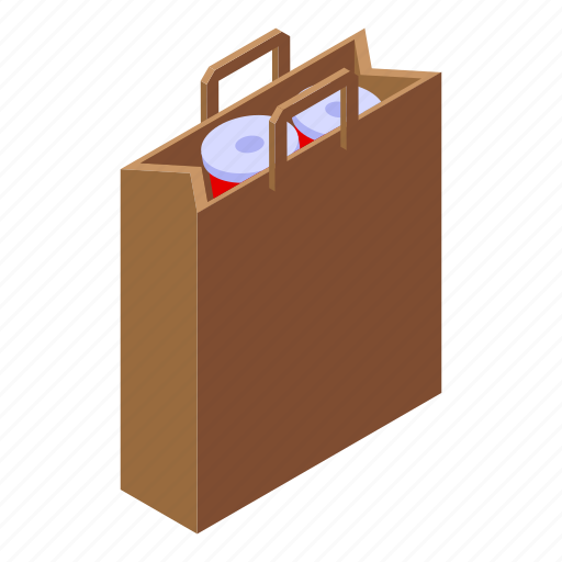 Food, package, isometric icon - Download on Iconfinder