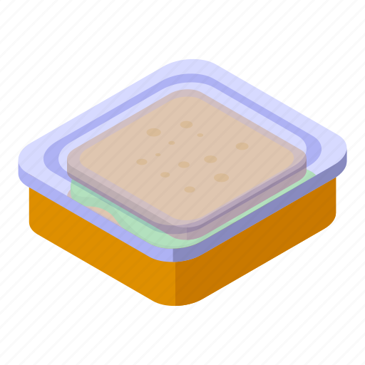 Food, box, isometric icon - Download on Iconfinder
