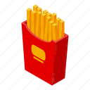 french, fries, isometric