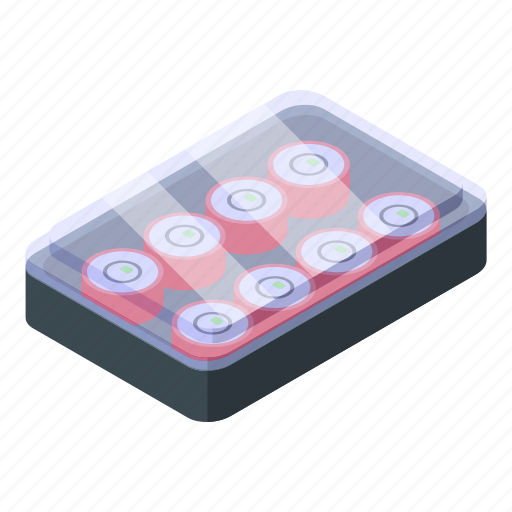 Sushi, box, isometric icon - Download on Iconfinder