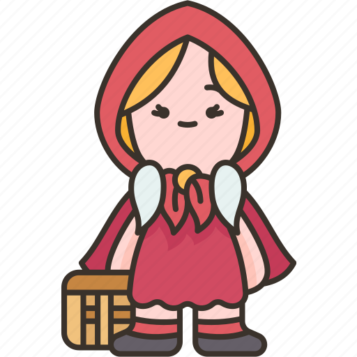 Girl, ridding, hood, cute, character icon - Download on Iconfinder