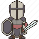 knight, warrior, medieval, armor, battle