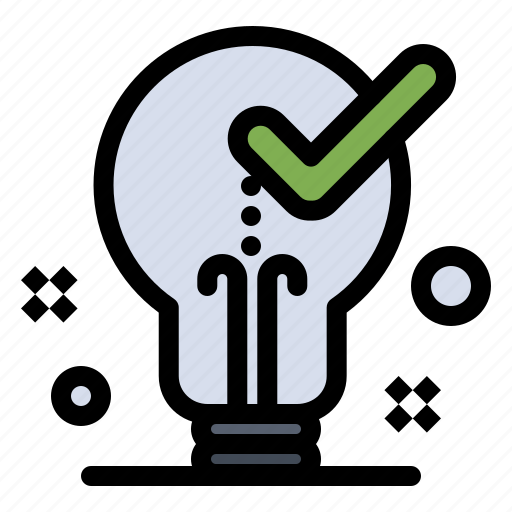 Bulb, idea, light, ok, tick icon - Download on Iconfinder