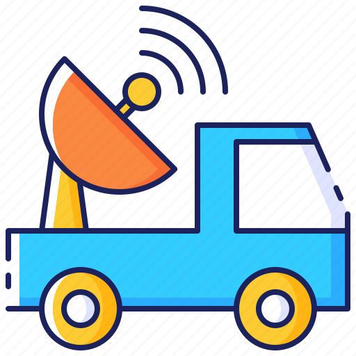 Antenna, communication, satellite, technology, transportation, truck, vehicle icon - Download on Iconfinder