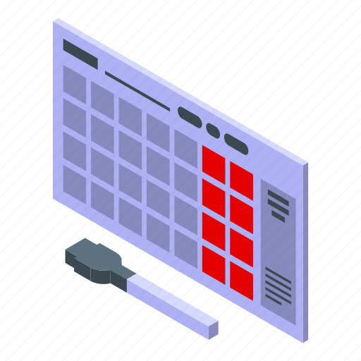 Task, schedule, wall, calendar, isometric icon - Download on Iconfinder